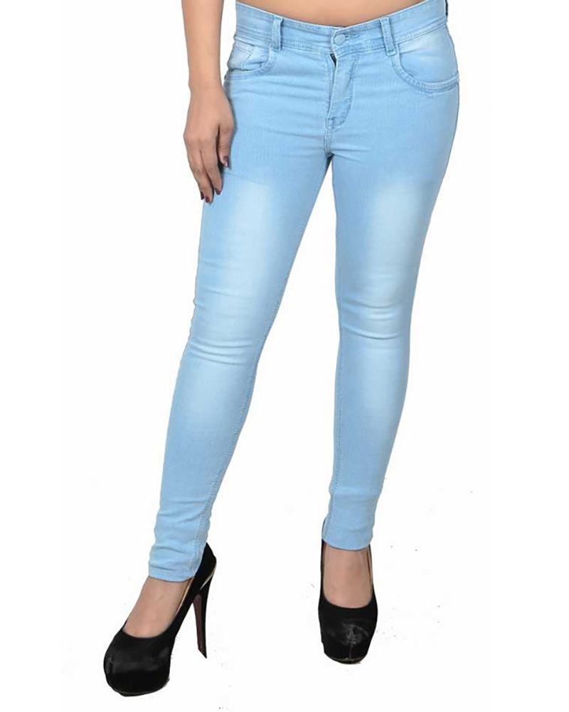 Women's Fitted Denim Long Pant Supplier